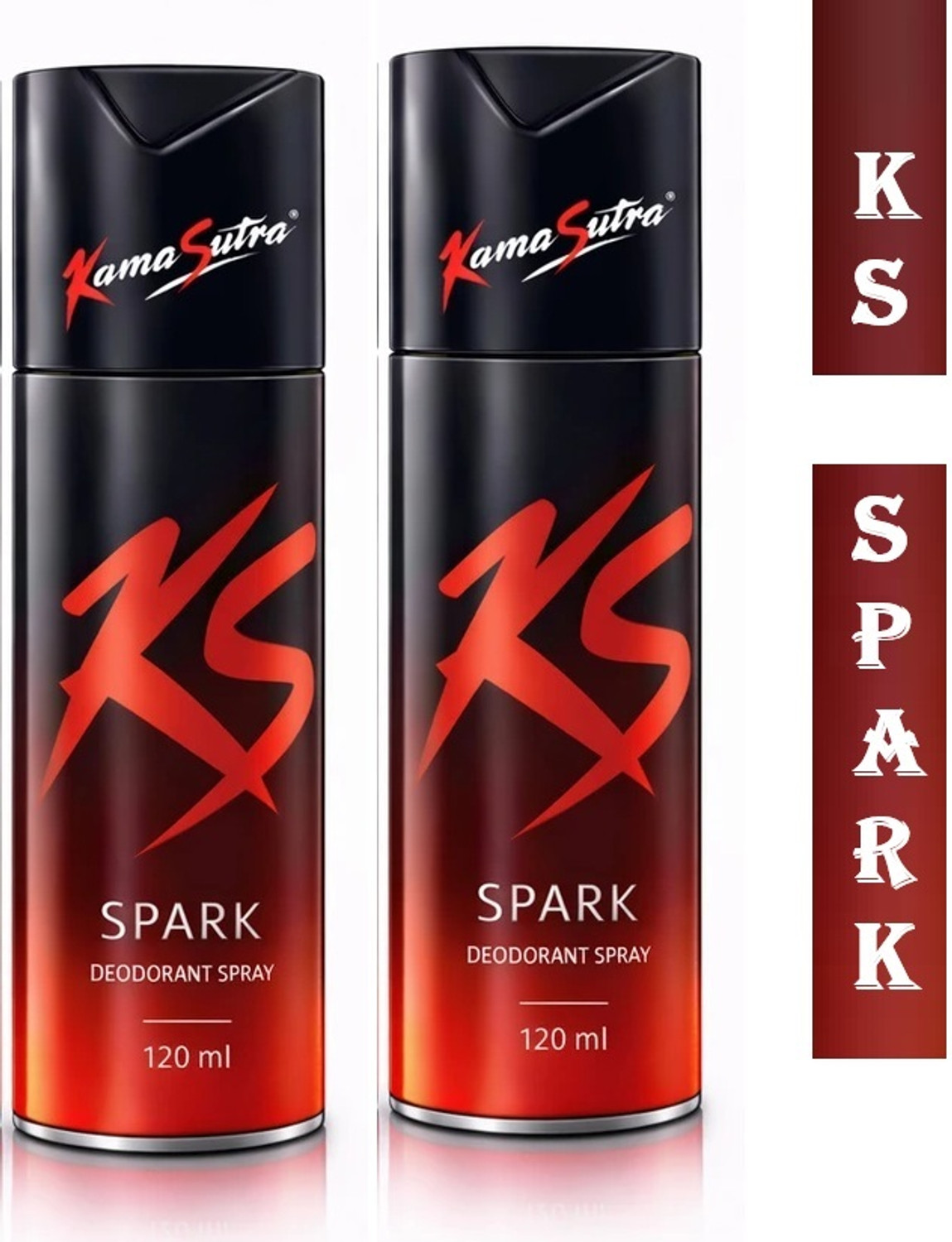 Image of Kamasutra Spark Deodrent for Men, Long Lasting Fragrance Body Spray (120 ml, Pack of 2) Body Spray - For Men
