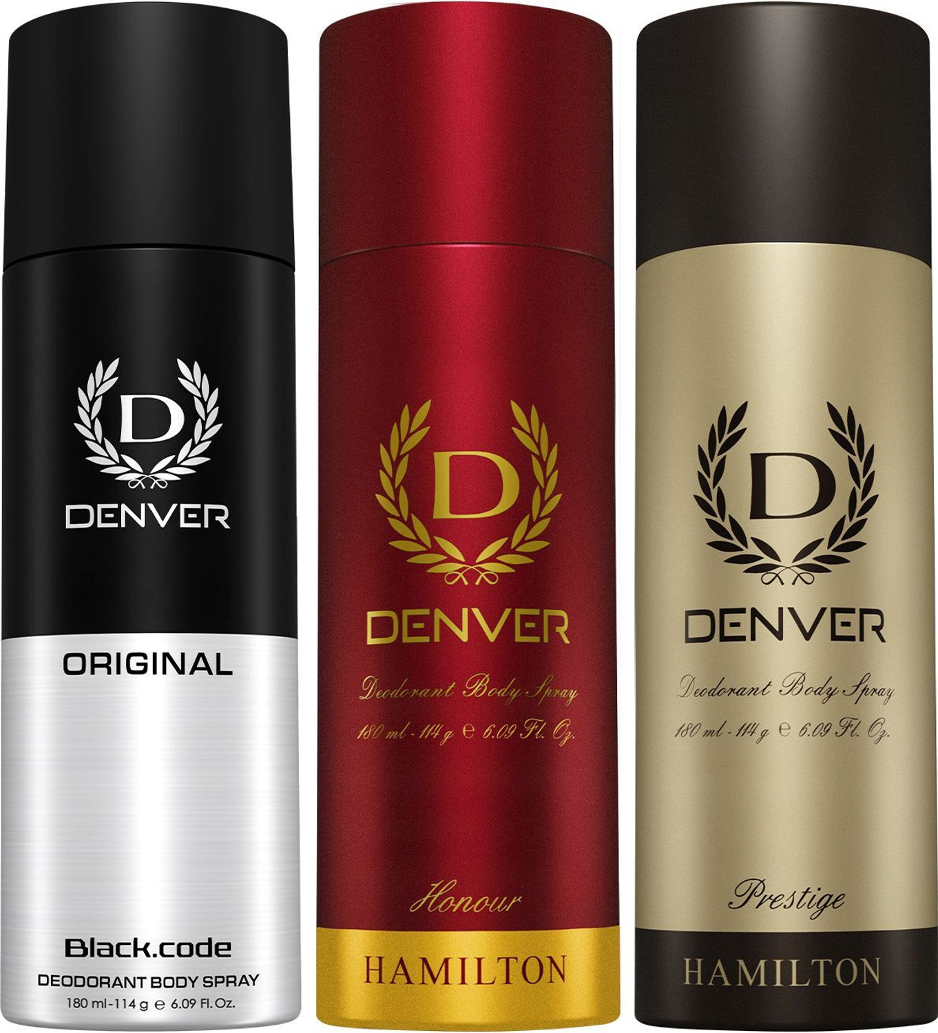 Image of DENVER Black Code, Honour & Prestige Body Spray - For Men