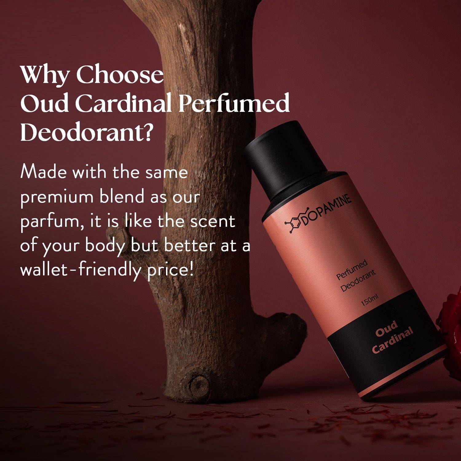 DOPAMINE OUD Cardinal + Passion 150ml x 2 Unisex Perfumed Deo - Image 3