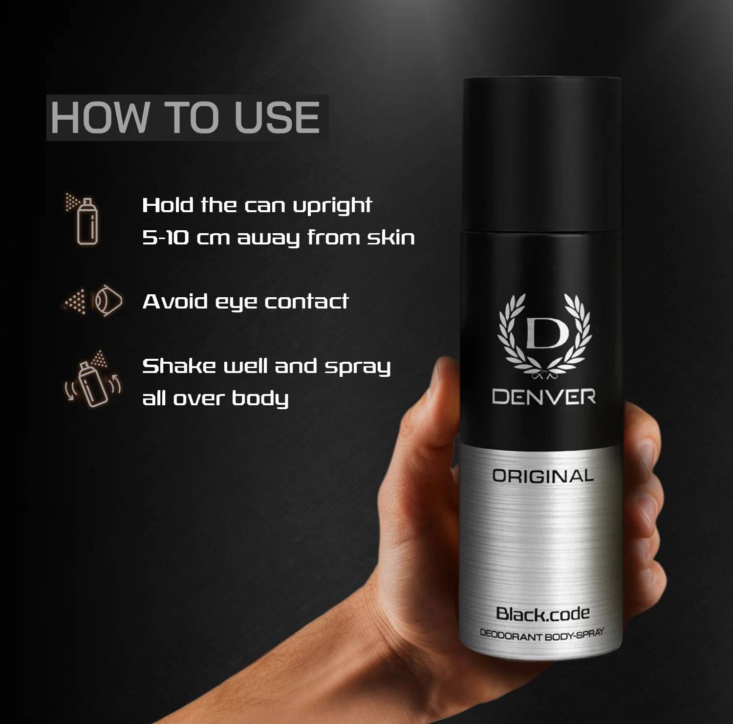 DENVER Black Code Goat Deodorant Spray - Image 3