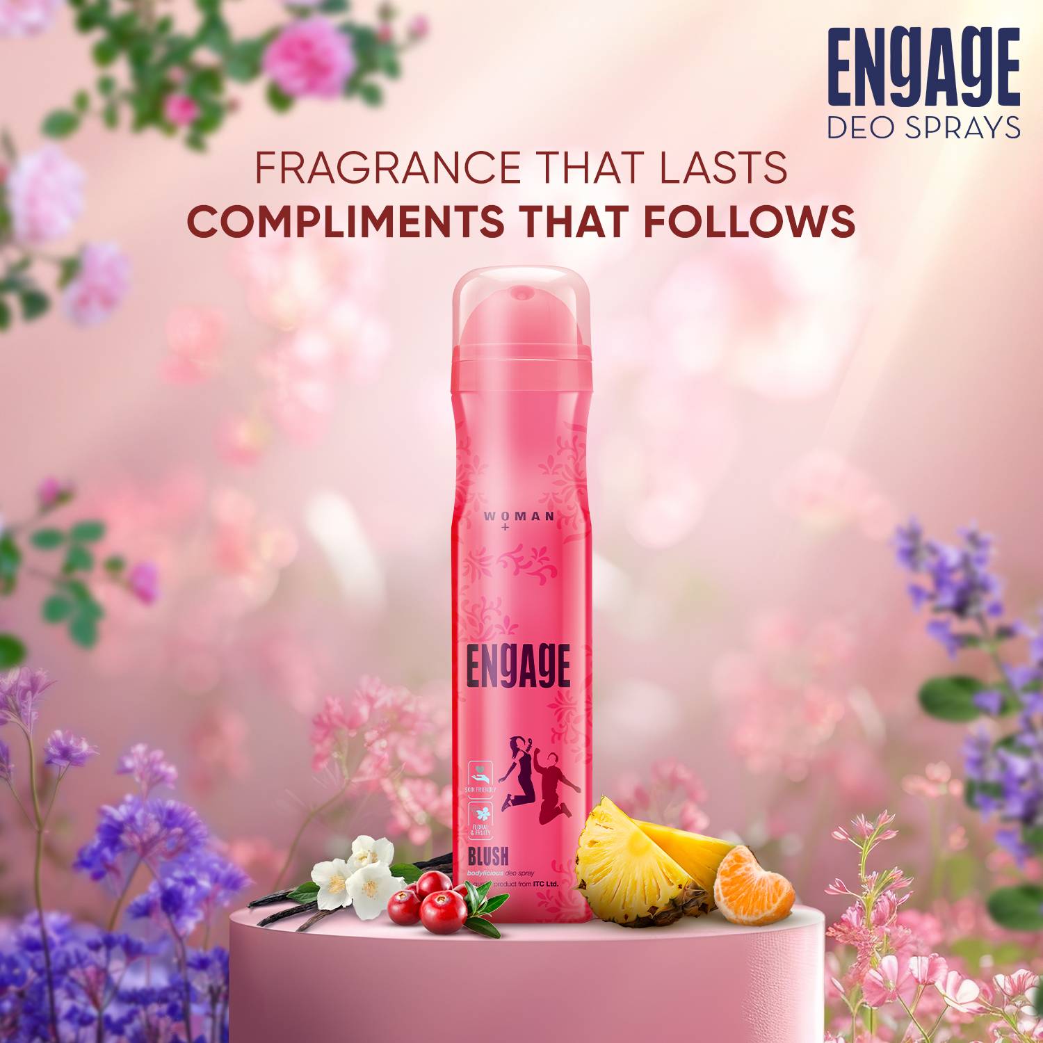 Engage Blush Deodorant Spray - 150 ml - Image 2