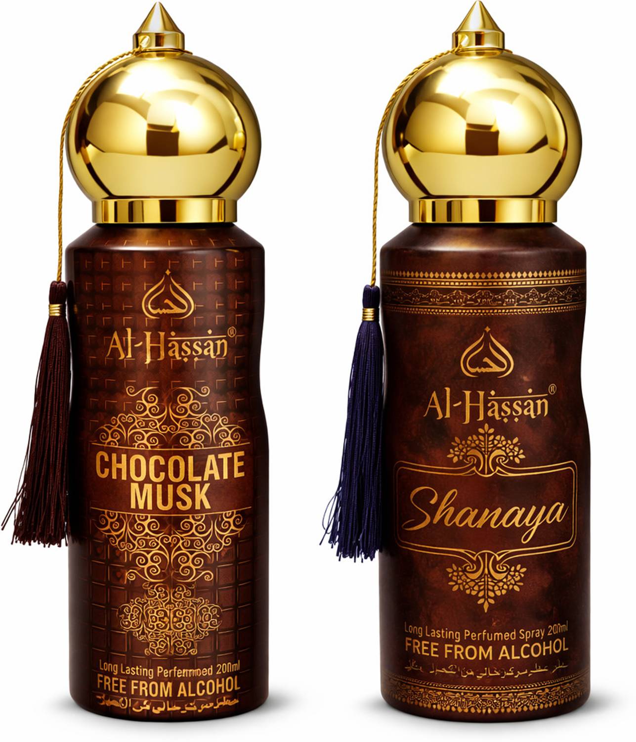 Al - Hassan Combo Al Hassan Shanaya+Chocolate Musk Body Spray  -  For Men & Women