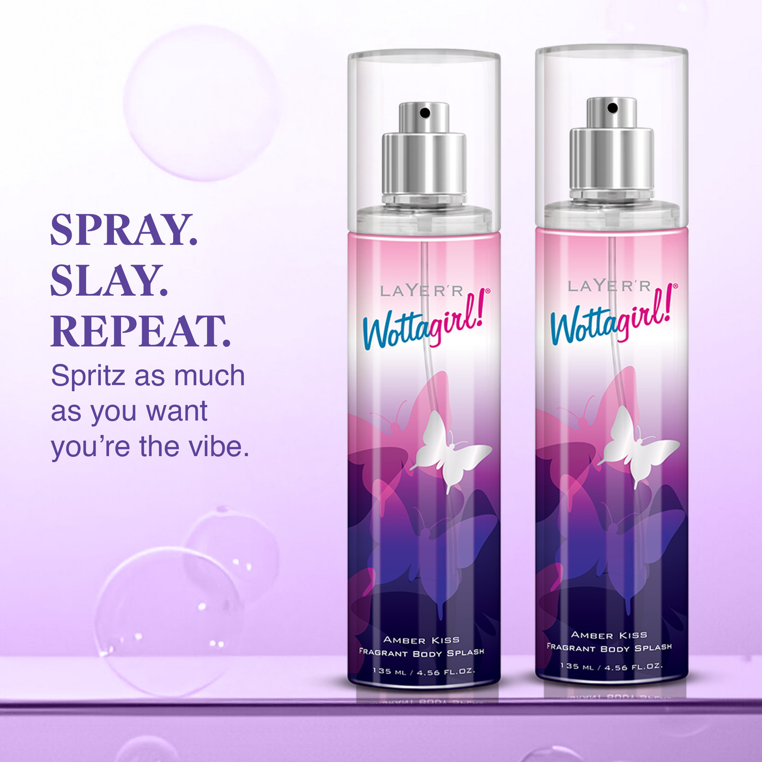 Image of LAYER'R Wottagirl Amber Kiss Fragrant Long Lasting Body Spray - For Women