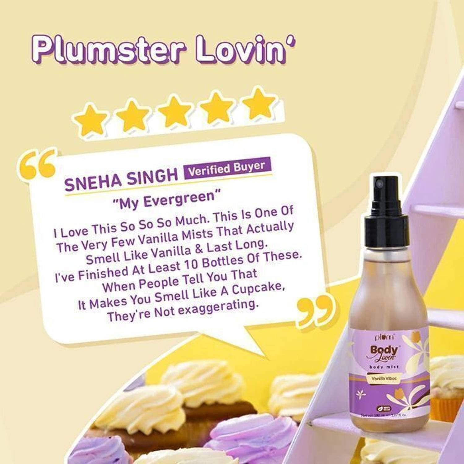 Plum BodyLovin' Vanilla Vibes Body Mist 100 ml - Image 5