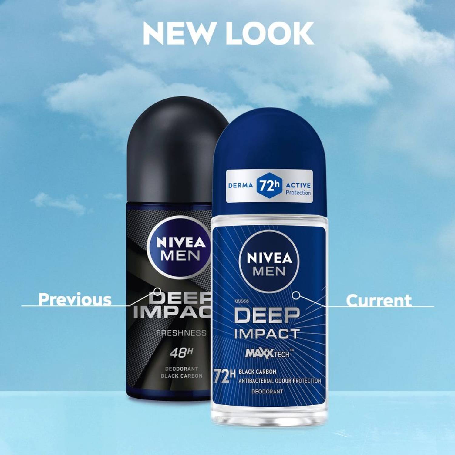 Nivea Men Deep Impact 72h Odour Protect Roll-on, Black - Image 3