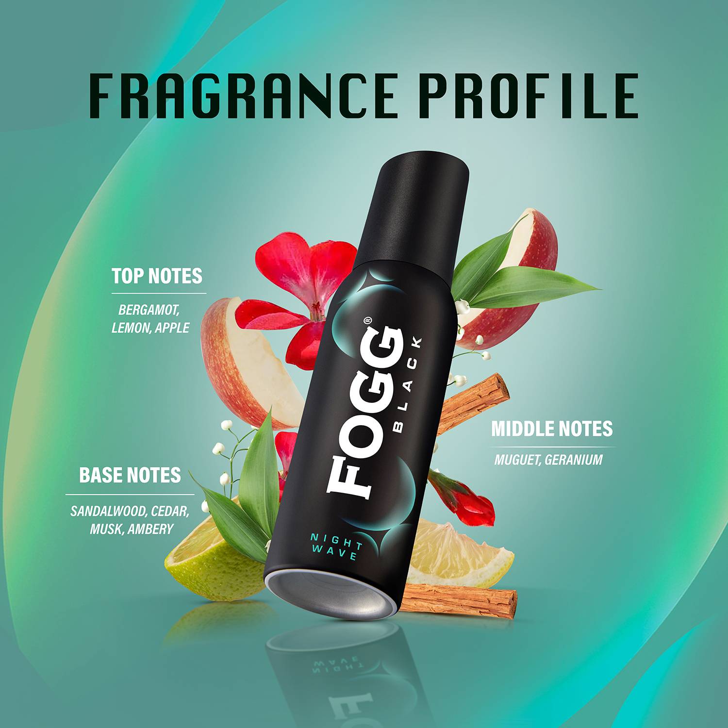 FOGG Black Night Wave Body Spray 120ml - Image 2