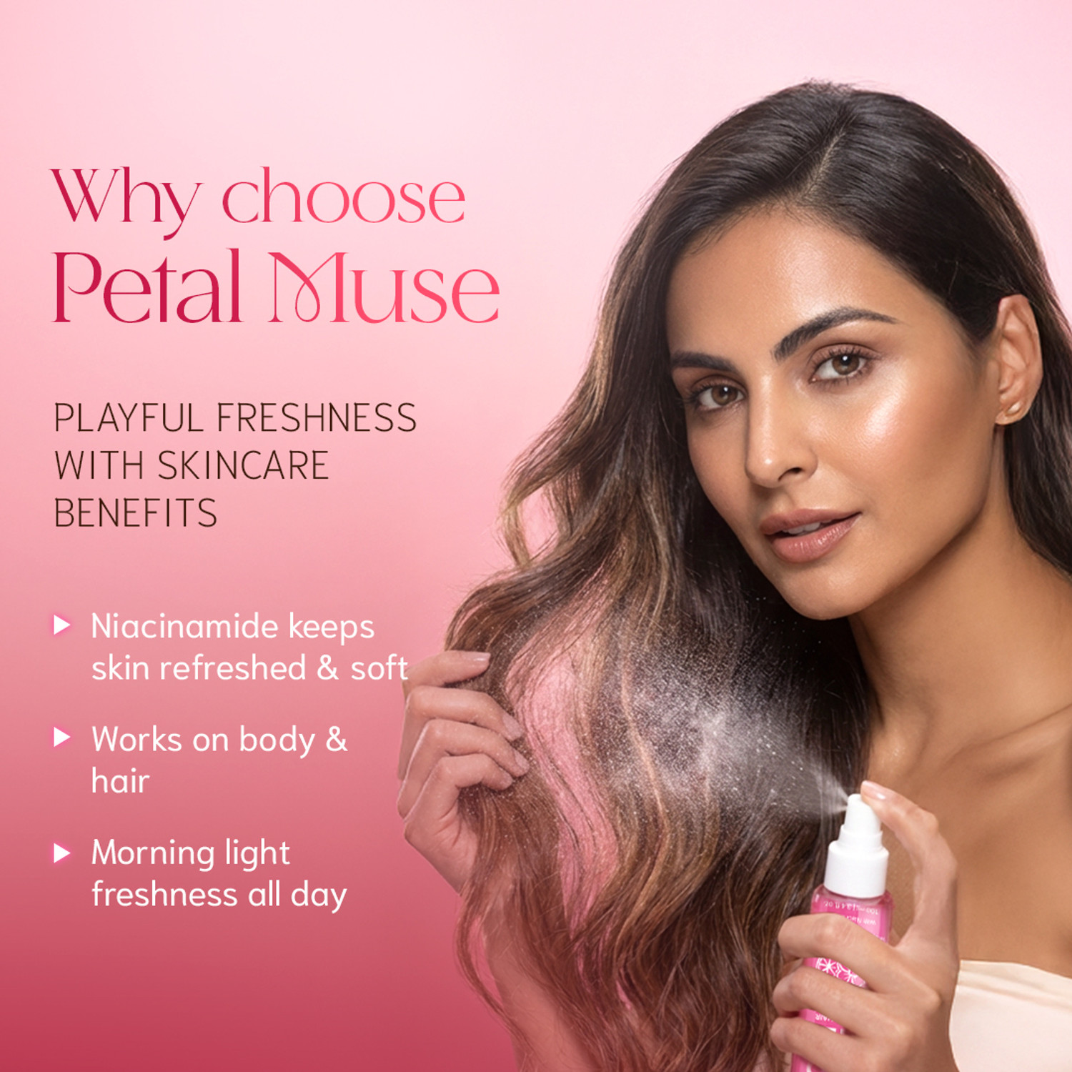 Image of WOW SKIN SCIENCE Petal Muse Hair & Body Perfume Mist Body Mist - For Men & Women (100 ml)