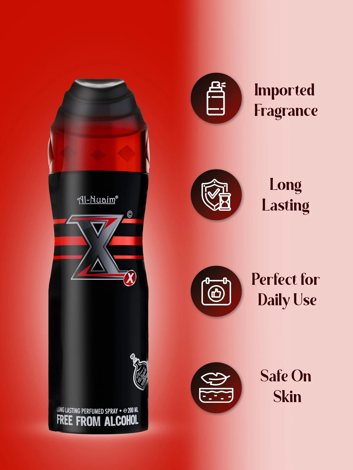 Image of Al-Nuaim Orignal xx Alcohol Free Deodorant Body Spray - For Men