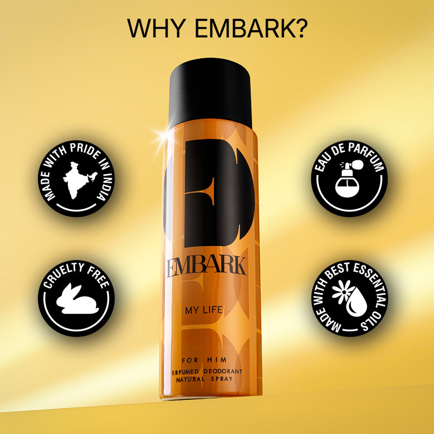 Image of EMBARK My Life for him 150 ml Perfume Body Spray - For Men