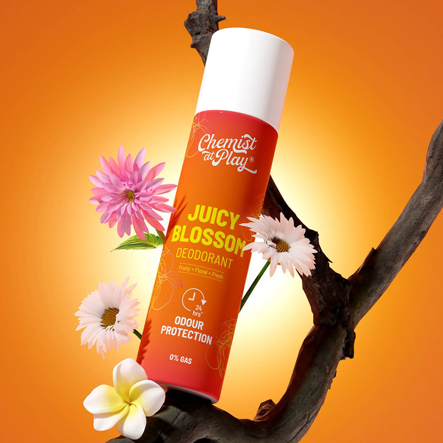 Chemist at Play Juicy Blossom Body Deo | 24 Hour Odour Protection | No Gas - Fruity Deodorant Spray  -  For Men & Women