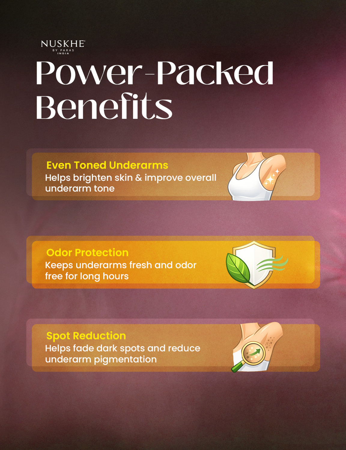Image of Nuskhe By Paras Secret Garden Glass Skin Pit Glow Deodorant Roll-on - For Men & Women