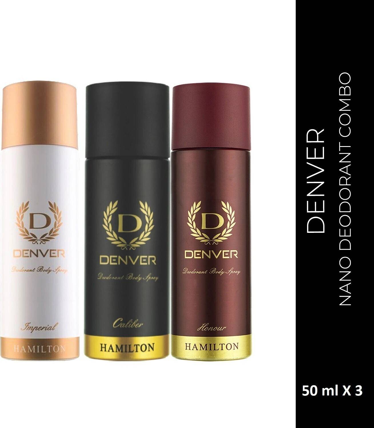 DENVER Caliber, Honour & Imperial Nano Deo 50ml x 3 - Image 1