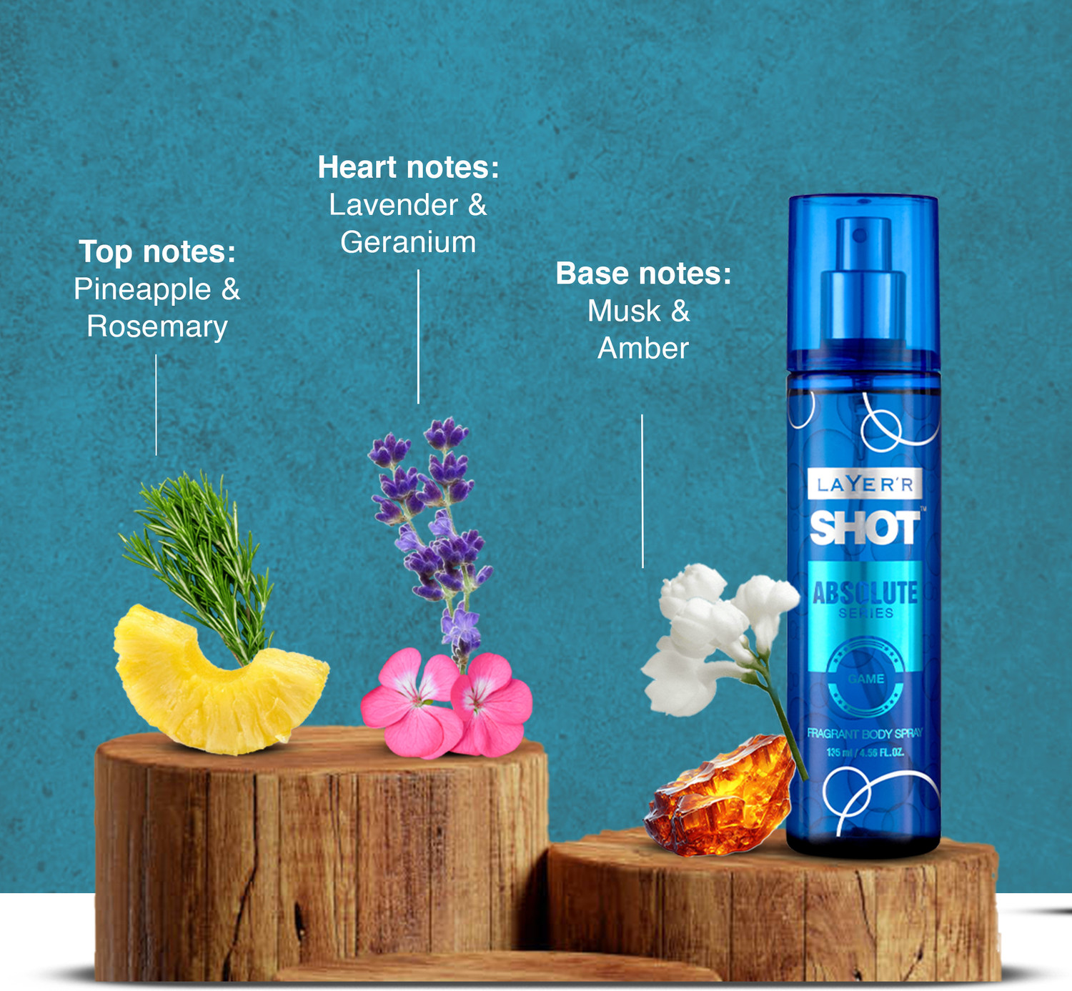 Image of LAYER'R Shot Absolute Series GAME Long Lasting Fragrance Body Spray - For Men