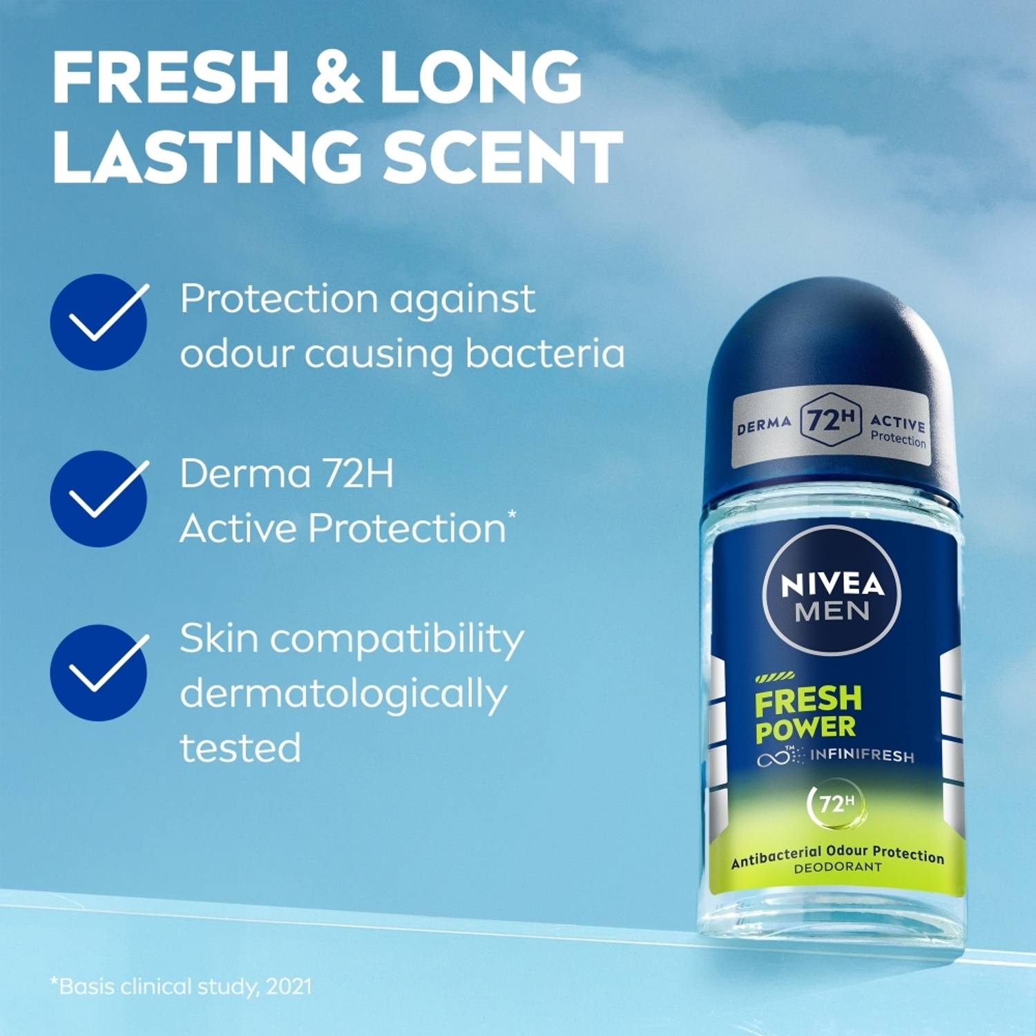Nivea Men Fresh Power 72h Protection Deodorant Roll-on - Image 5