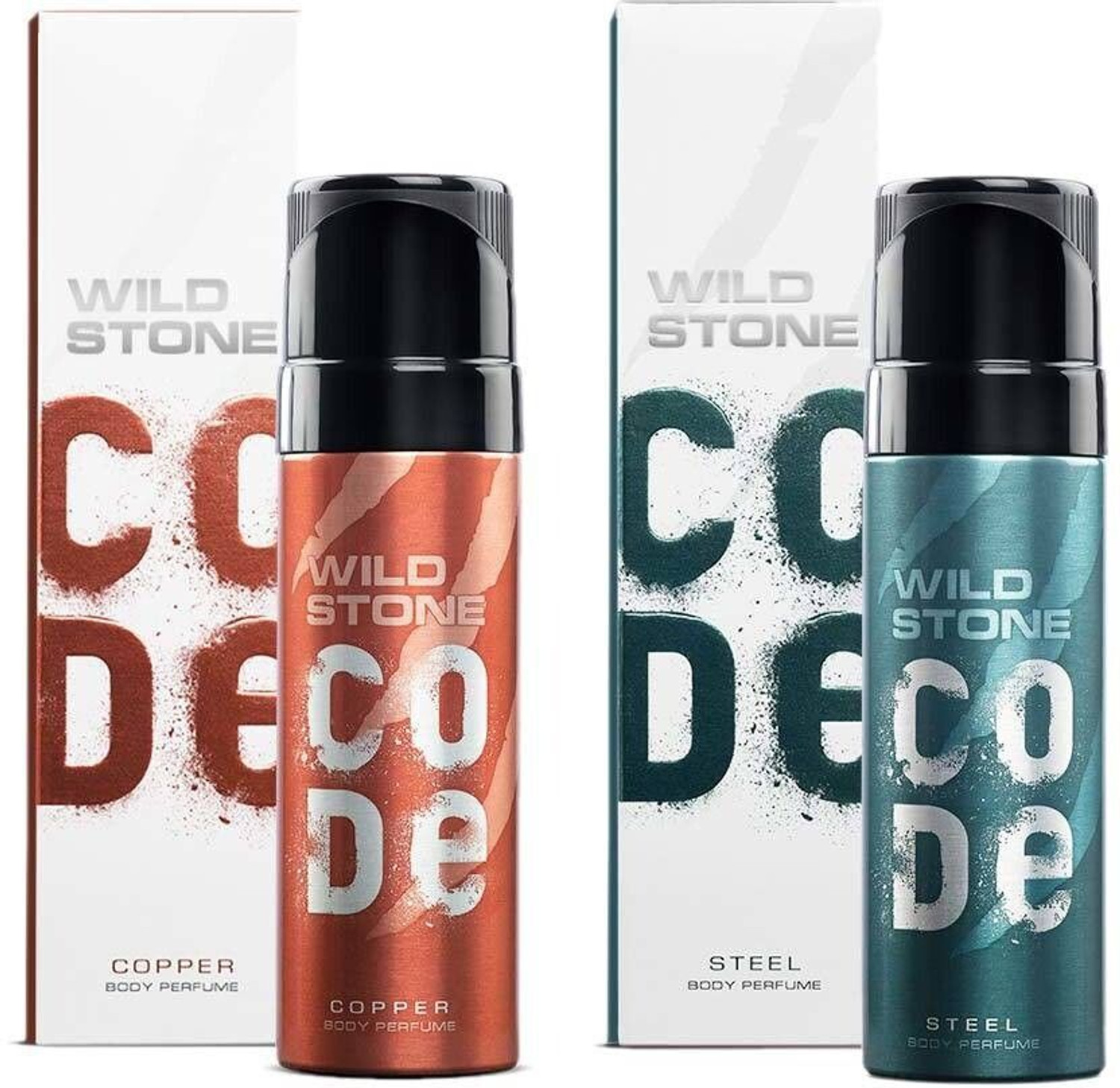 Image of Wild Stone CODE Steel & Copper (150 ml each) Perfume Body Spray - For Men