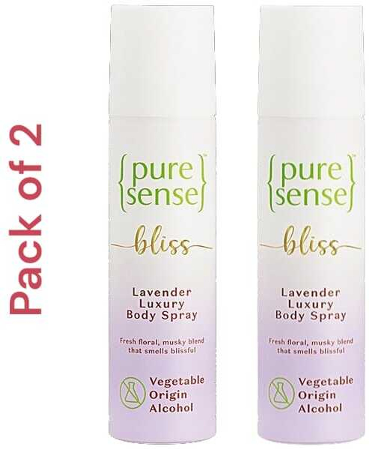Image of PureSense BLISS LAVENDER LUXURY BODY SPRAY 150 X2 = 300 ML Deodorant Spray - For Men & Women