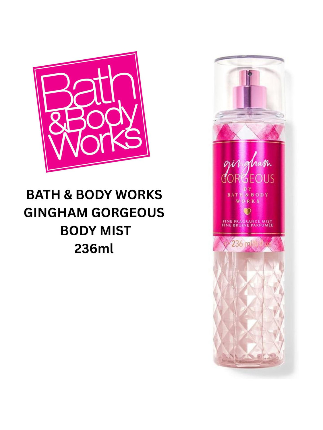 Image of BATH & BODY WORKS Gingham Gorgeous Fine Fragrance Mist Body Mist - For Women (236 ml)