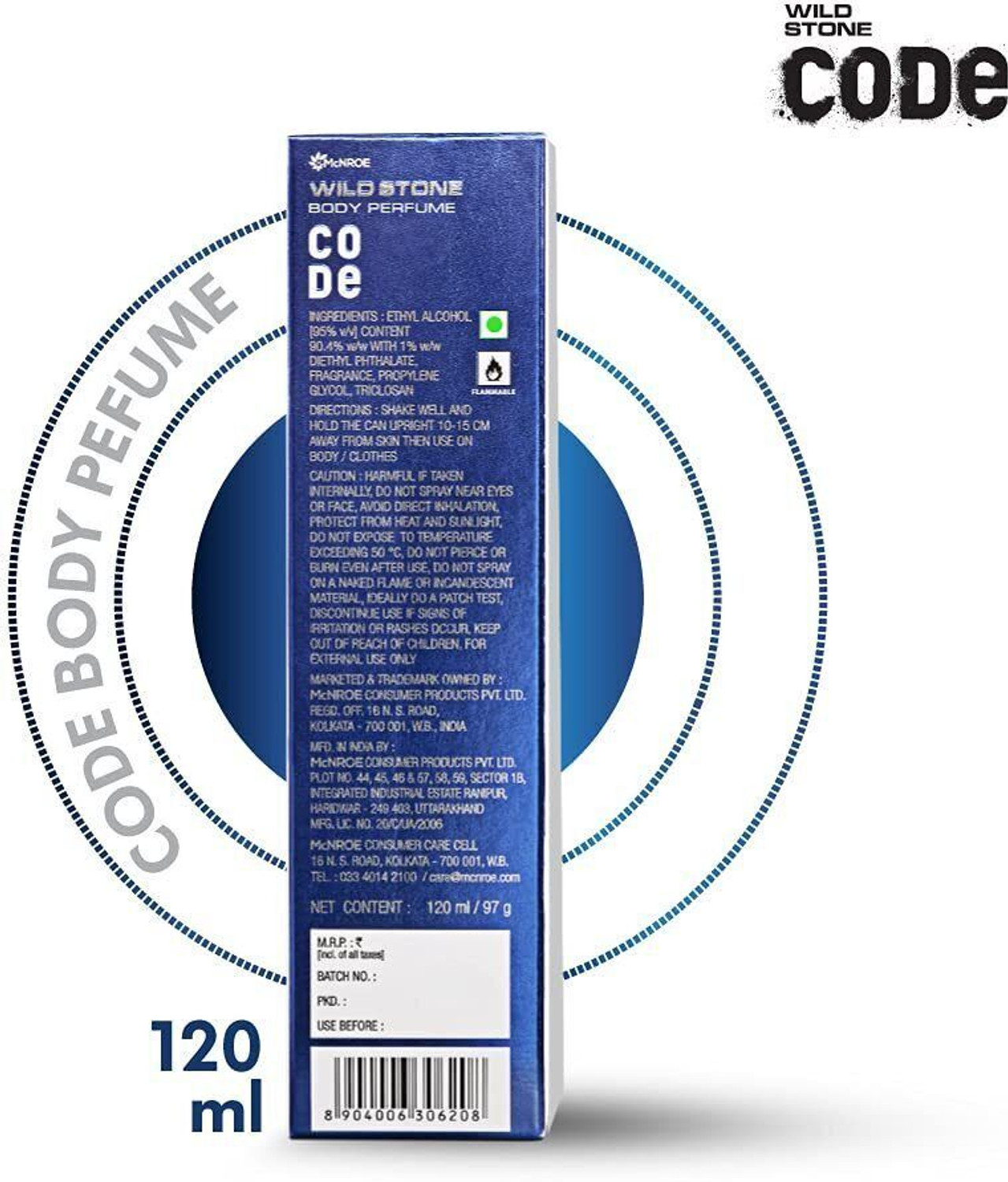 Image of Wild Stone New Code Titanium (120ml) Men Body Spray - For Men & Women