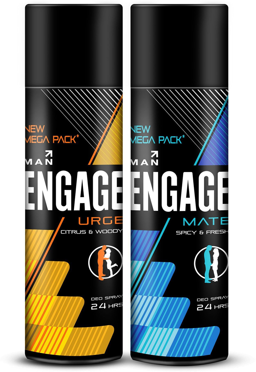 Image of Engage Urge & Mate Mega Pack Deo Combo for Men 220ml x2, Long Lasting Deo Spray Deodorant Spray - For Men