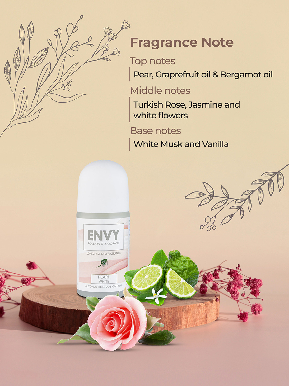 Image of Envy Pearl White II Long Lasting Deodorant Roll-on - For Women
