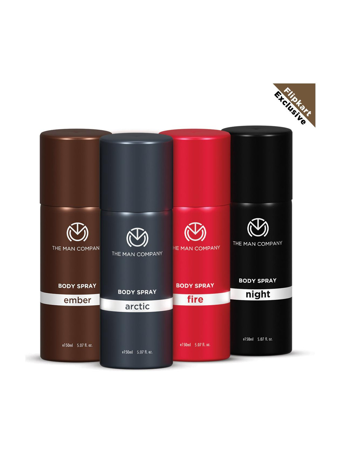 Image of THE MAN COMPANY The Power Quad Deodorant Set - Arctic, Night, Fire and Ember Body Sprays Deodorant Spray - For Men