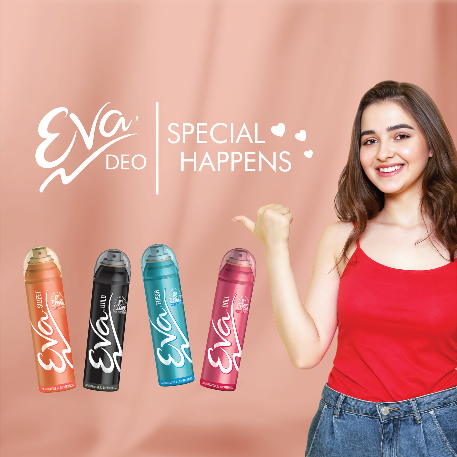 Image of EVA Deodorant for Women Fresh and Doll Deodorant Spray - For Women