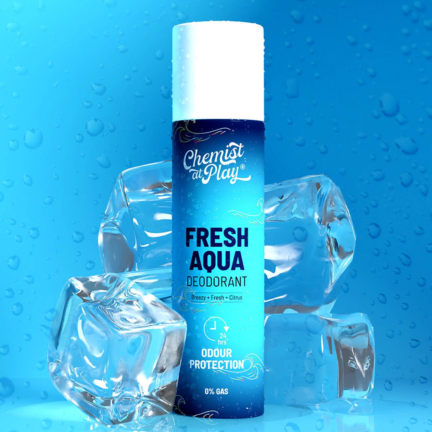 Chemist at Play Fresh Aqua Body Deo | 24 Hours Odour Protection | No Gas - Breezy Deodorant Spray  -  For Men & Women