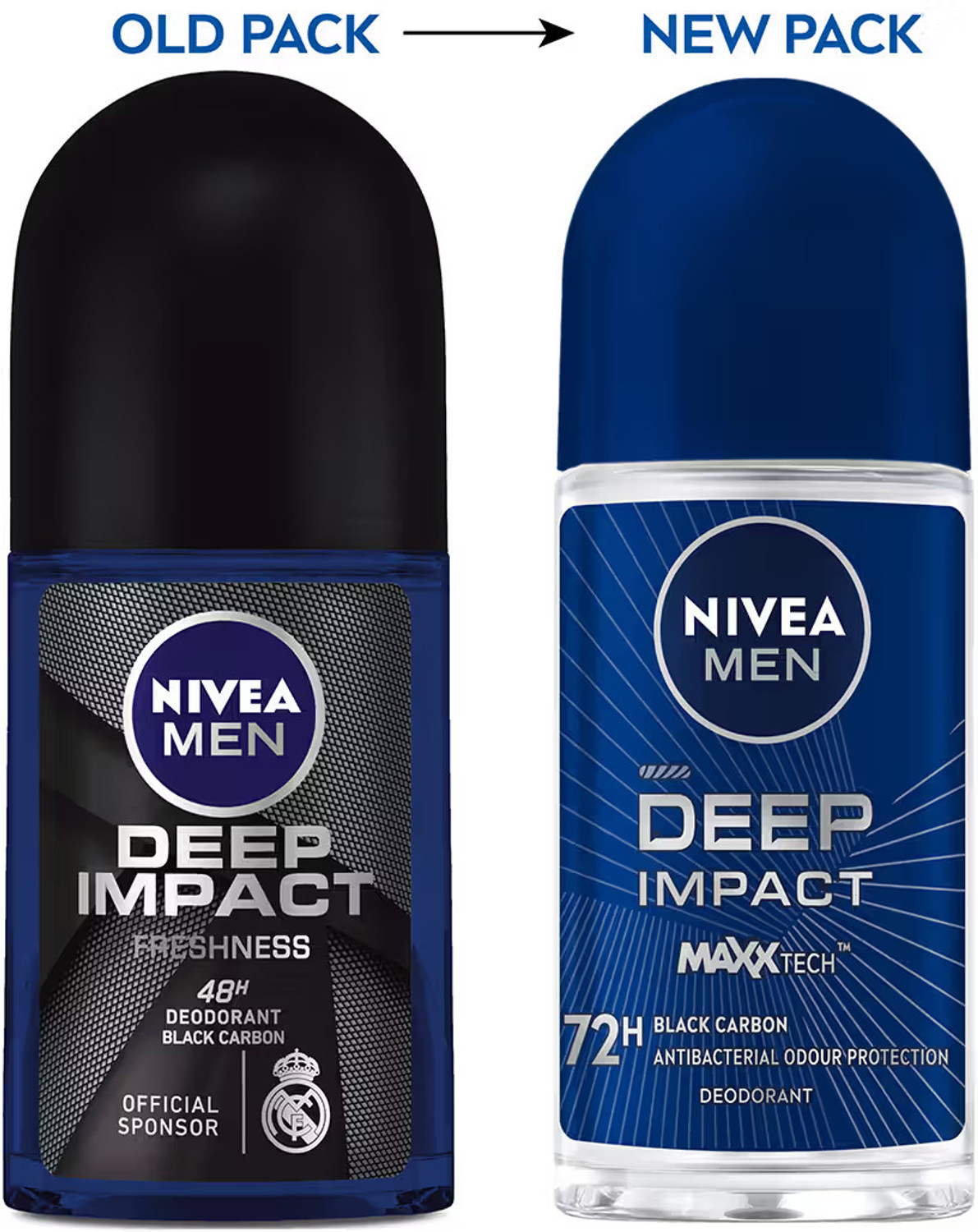 Image of NIVEA DEEP IMPACT FRESHNESS DEODORENT ROLL ON 50ML PACK OF 2 Deodorant Roll-on - For Men