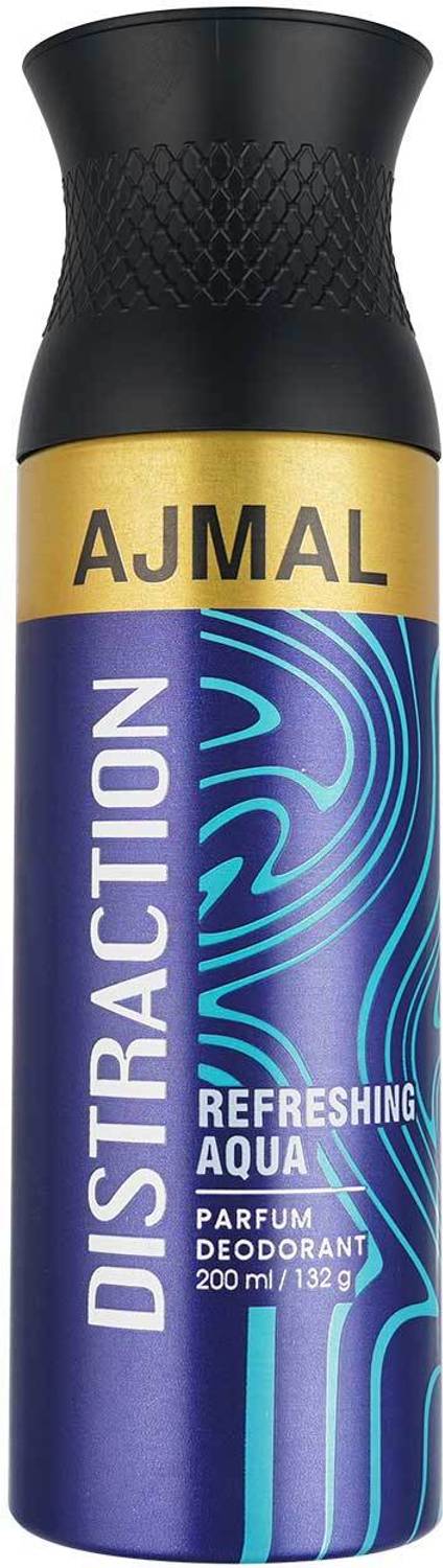 Ajmal Distraction Deodorant Aromatic Woody Fragrance Casual Wear- For Men & Women (200 ml) Deodorant Spray  -  For Men & Women