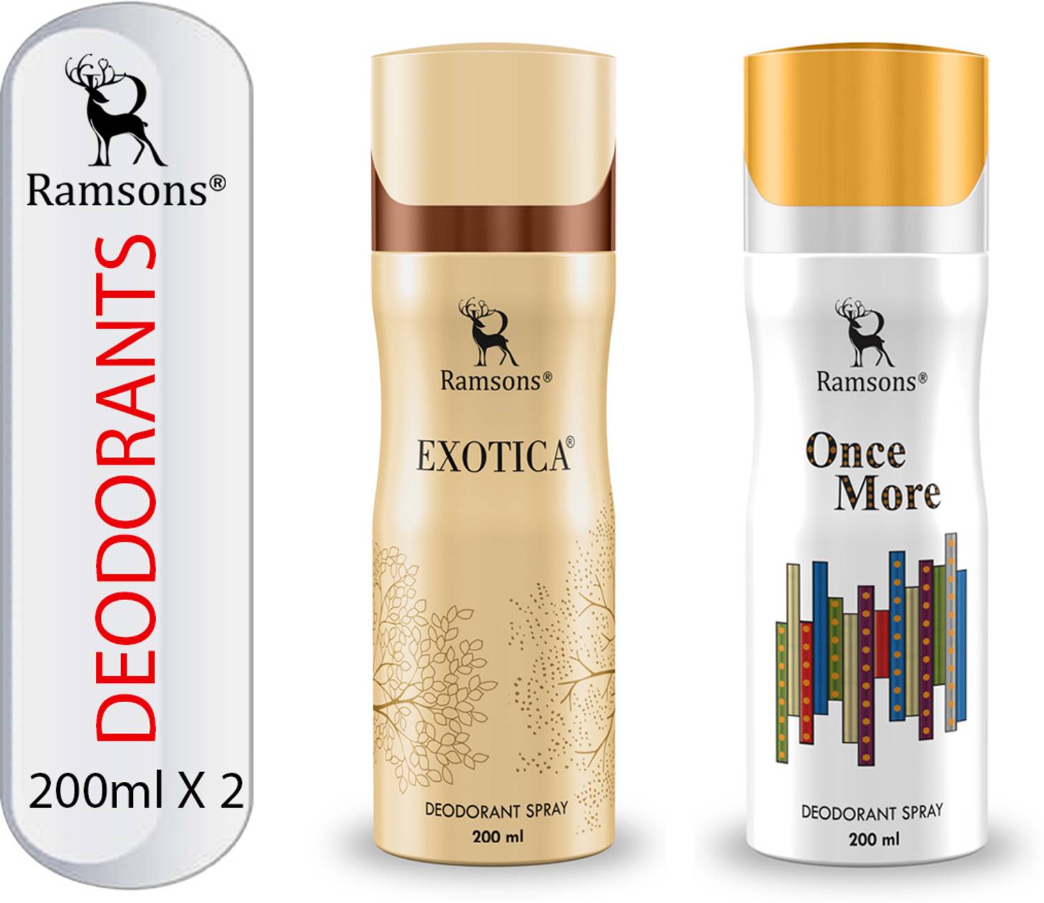 RAMSONS Exotica & Once More Deodorant Combo Deodorant Spray - F