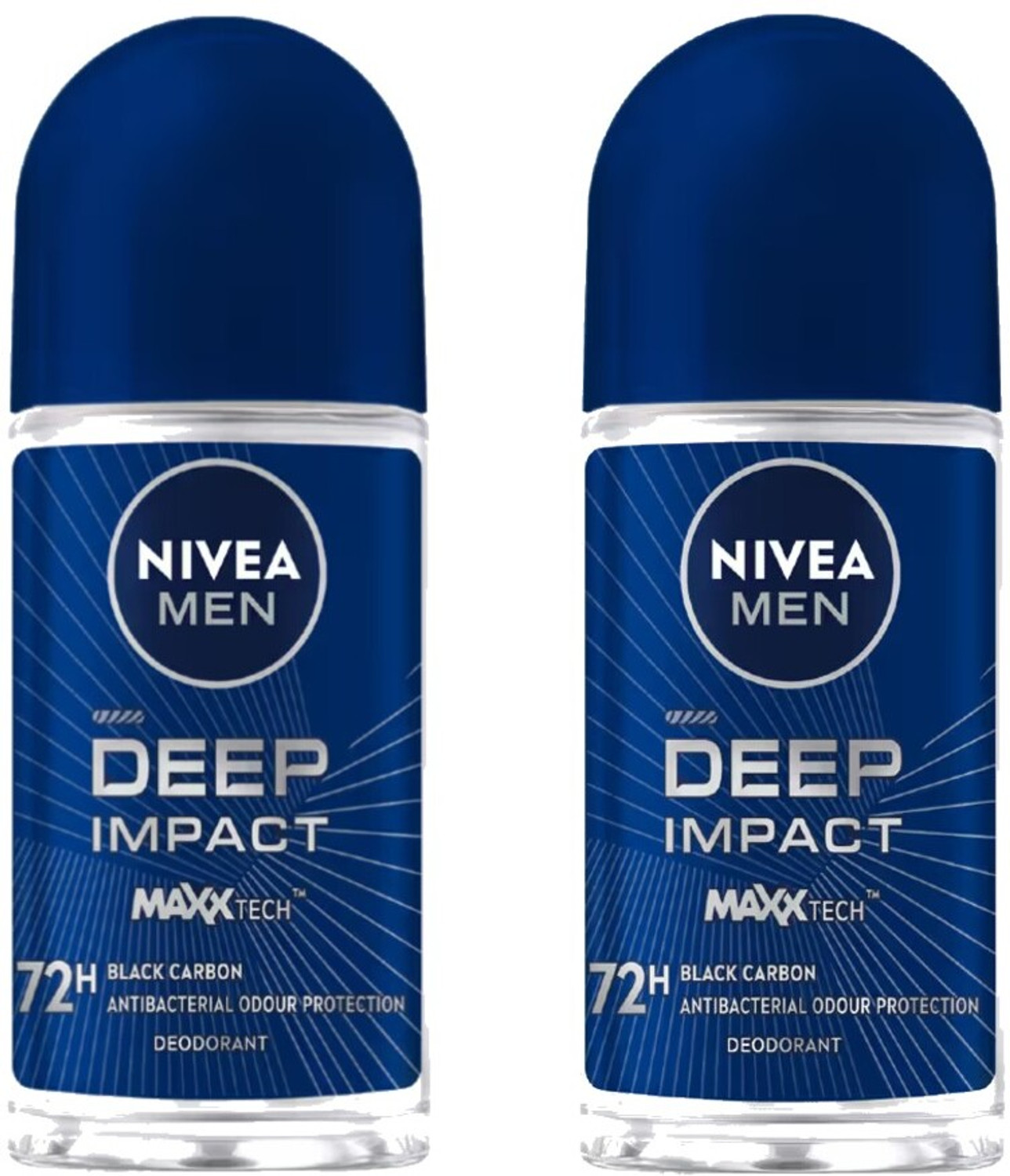 Image of NIVEA DEEP IMPACT FRESHNESS DEODORENT ROLL ON 50ML PACK OF 2 Deodorant Roll-on - For Men