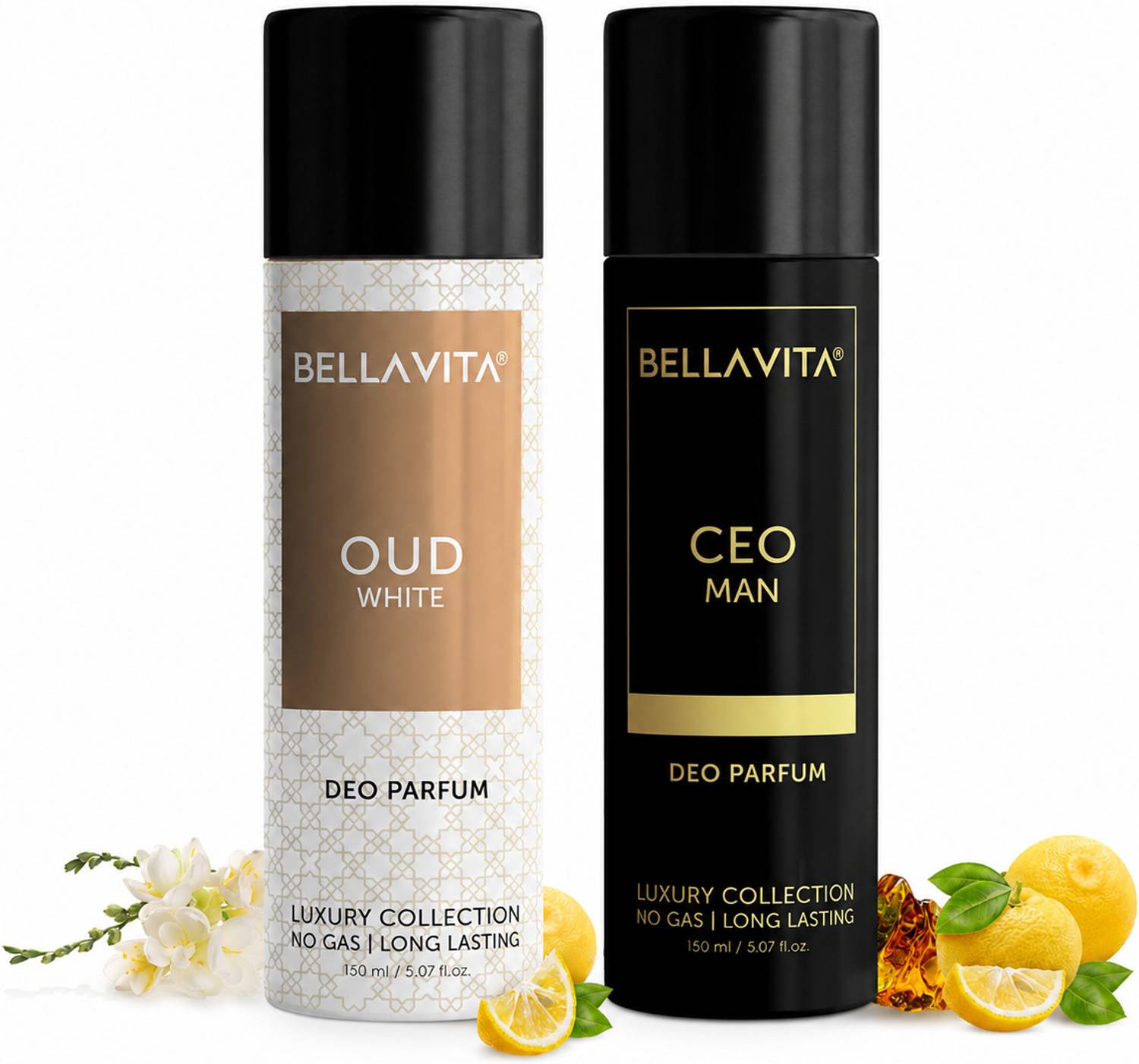 BELLAVITA CEO Man & White Oud Deo Pack of 2 · 150 ml (300 ml total) - Image 1