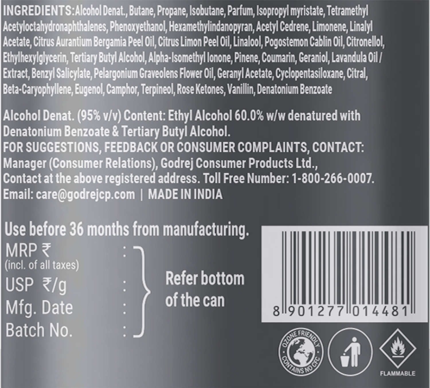 Image of PARK AVENUE Voyage Premium Body Spray - For Men