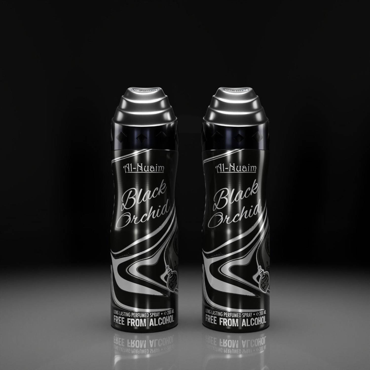 Al-Nuaim Black Orchid Alcohol Free Deodorant Body Spray  -  For Men