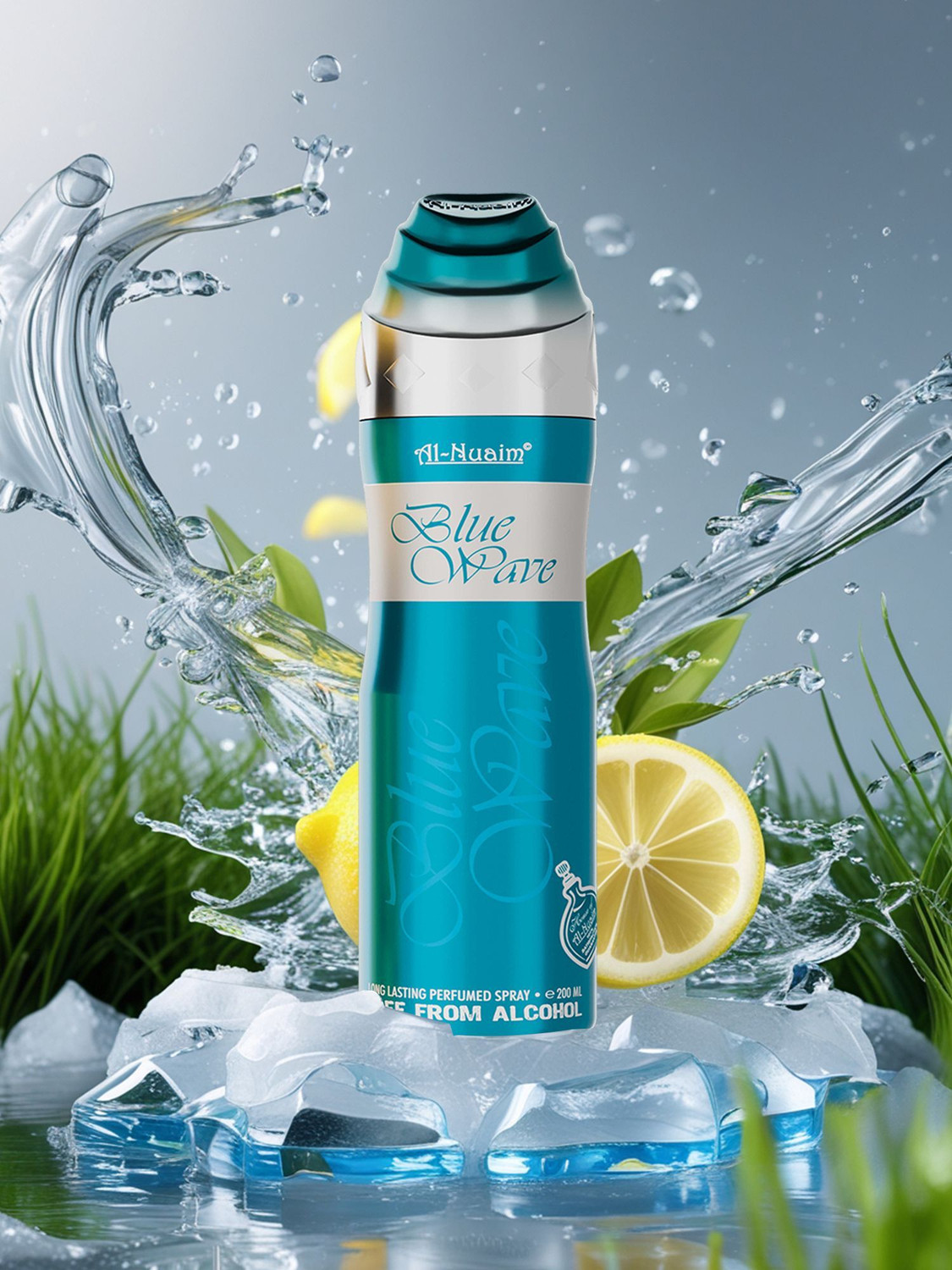 Image of Al-Nuaim Blue Wave Alcohol Free Deodorant Body Spray - For Men