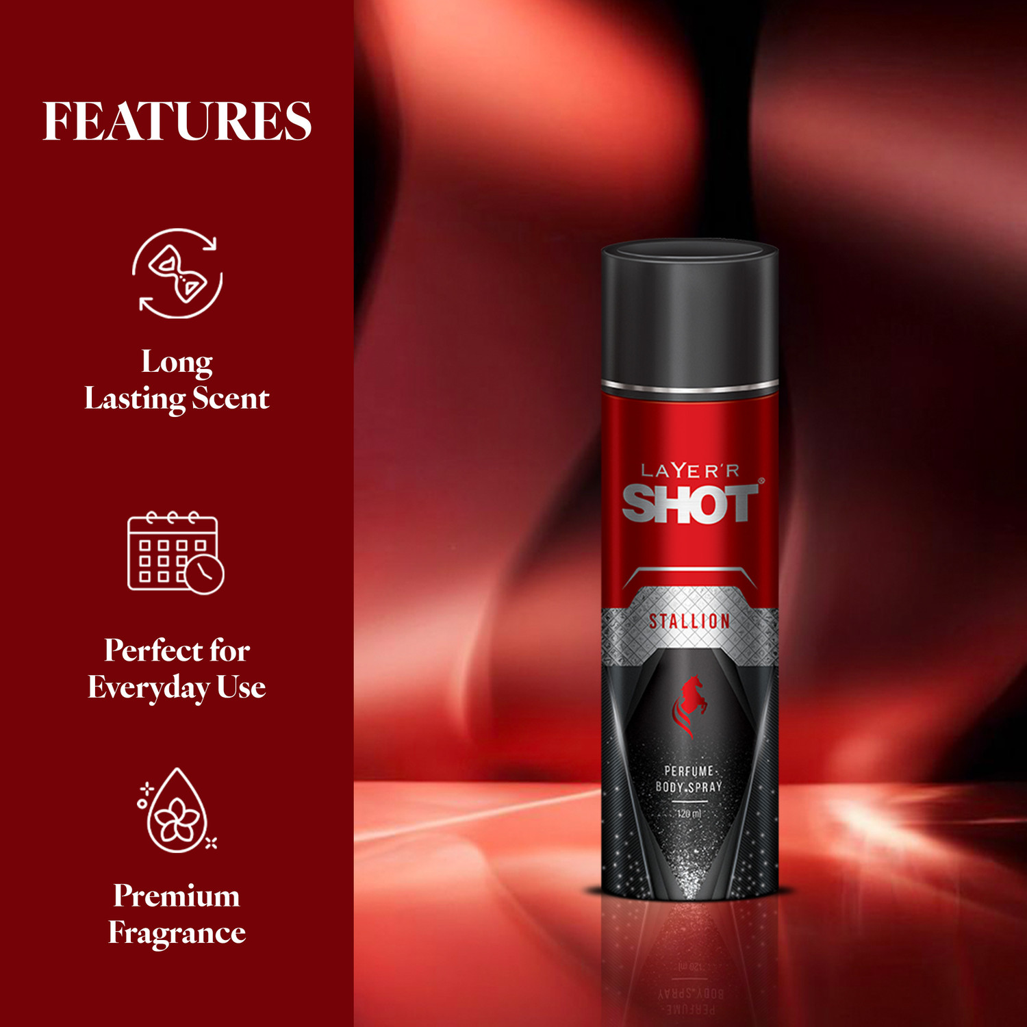 Image of LAYER'R Shot - Stallion Deodorant Spray - For Men