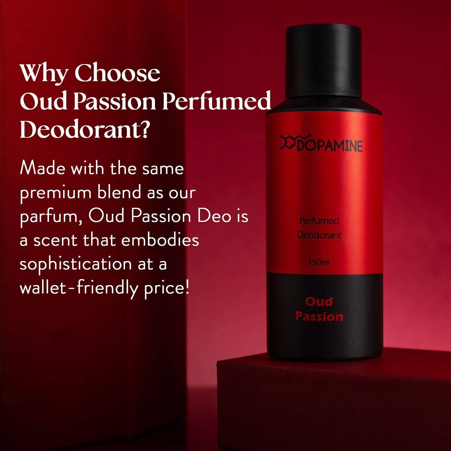 DOPAMINE OUD Cardinal + Passion 150ml x 2 Unisex Perfumed Deo - Image 2