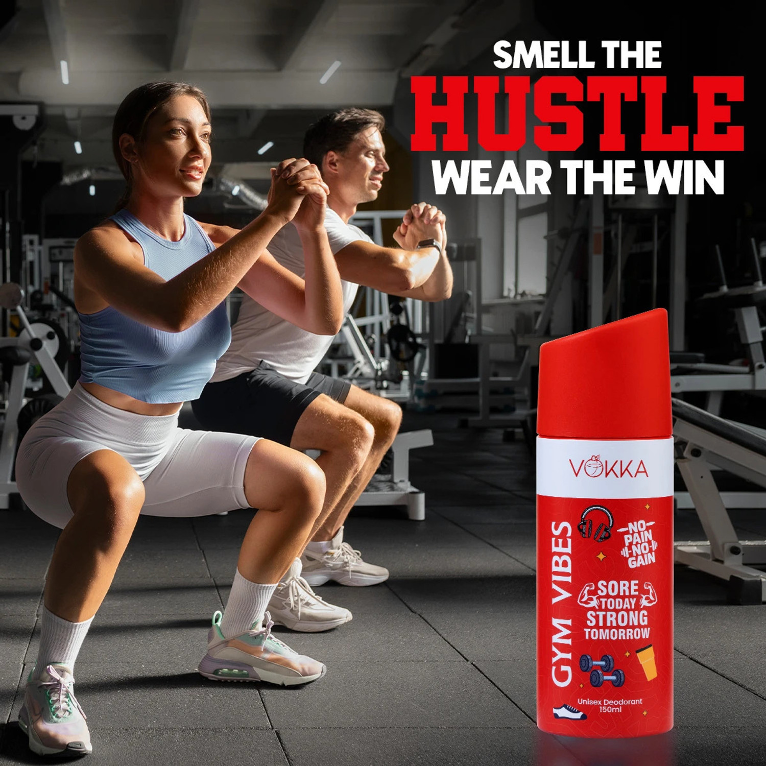 Image of VOKKA Vibes Deodorant Combo Pack | Gym Vibes, Office Vibes, Travel Vibes Long Lasting Deodorant Spray - For Men & Women