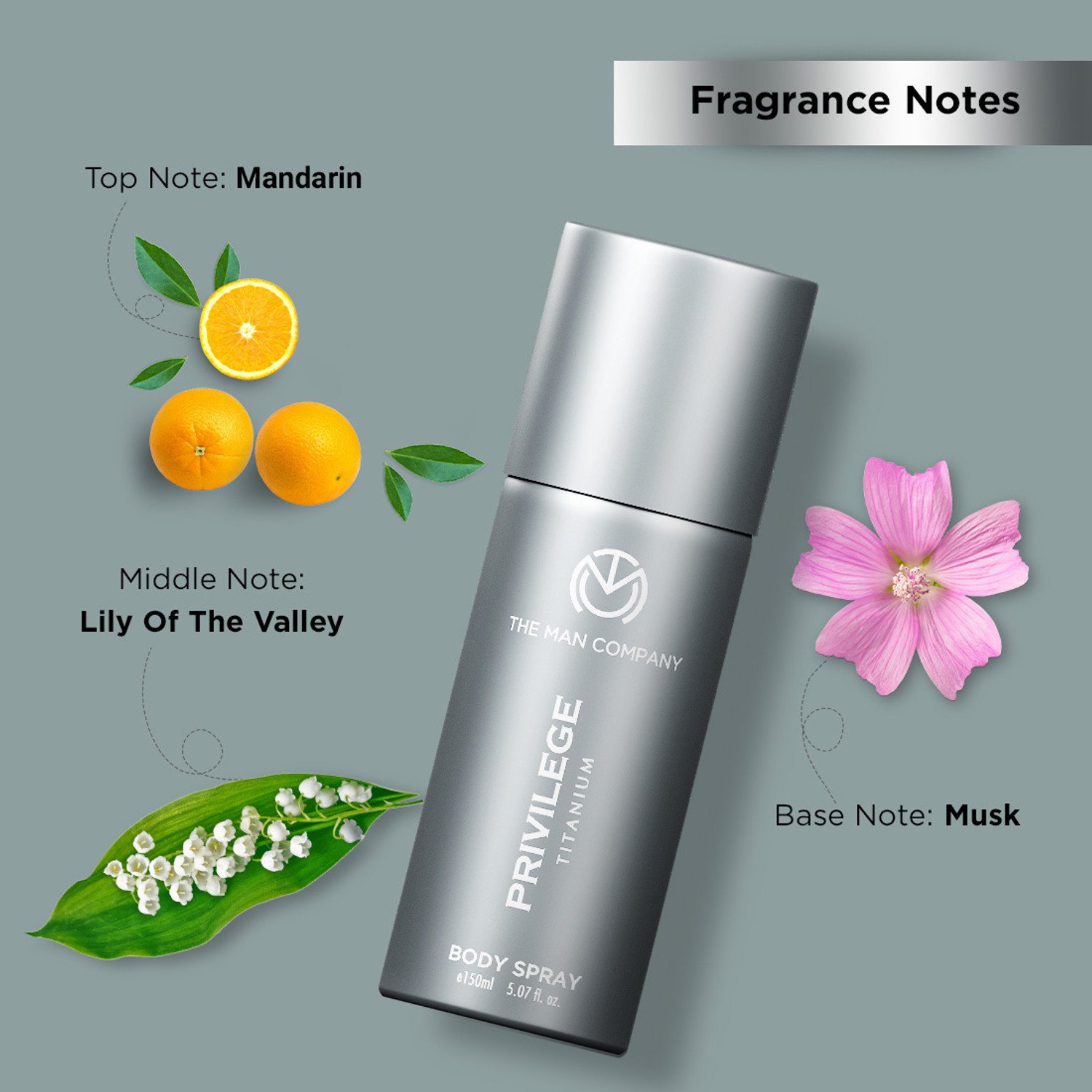 Image of THE MAN COMPANY Privilege Titanium Deodorant Combo for Men | Long-Lasting Body Spray for Man | Deodorant Spray - For Men
