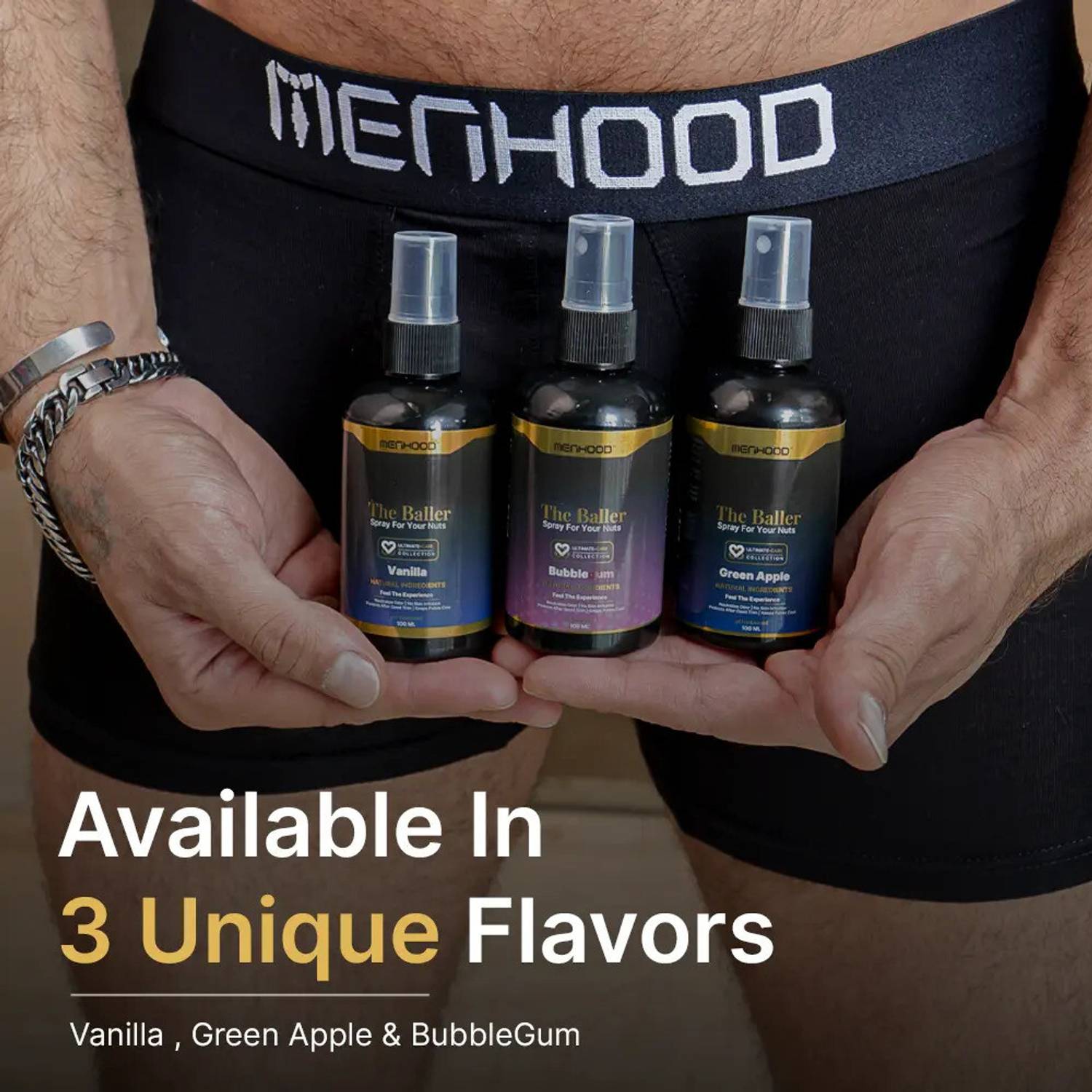 Menhood The Baller Antibacterial Body Mist for Men - Image 3