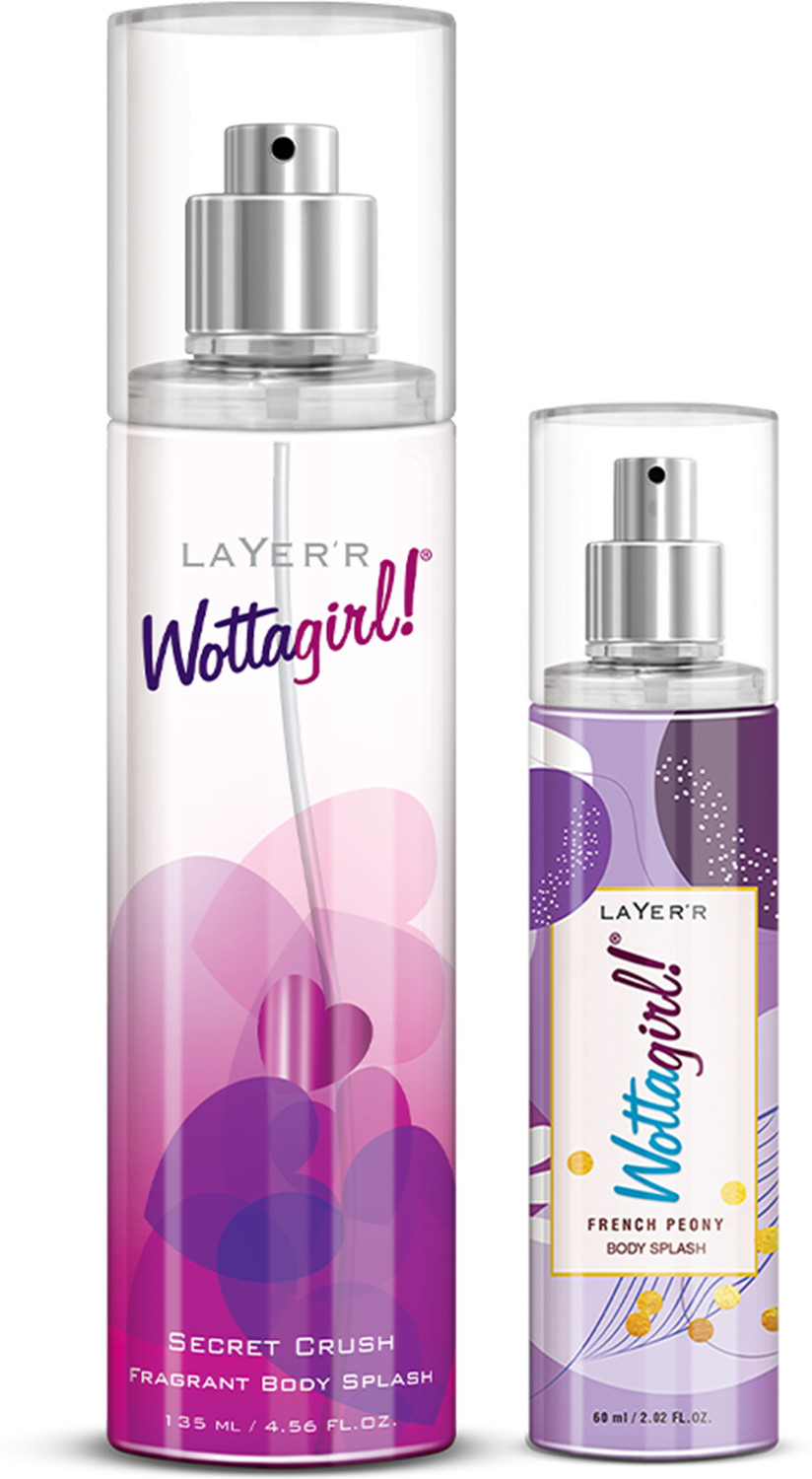 LAYER'R Wottagirl Secret Crush 135 ml + French Peony 60ml Body Spray  -  For Women