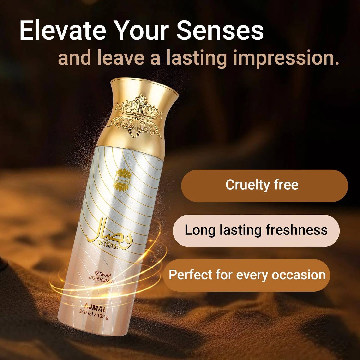 Ajmal Wisal Deodorant Spray 200ml - Image 4