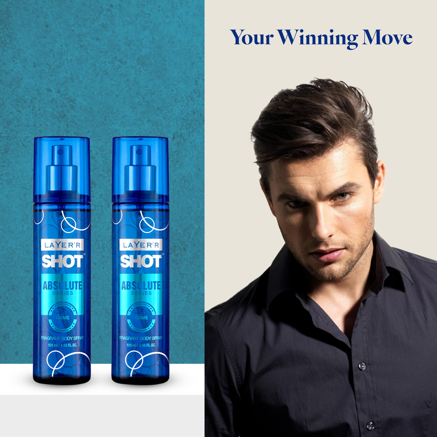 Image of LAYER'R Shot Absolute Series GAME Long Lasting Fragrance Body Spray - For Men