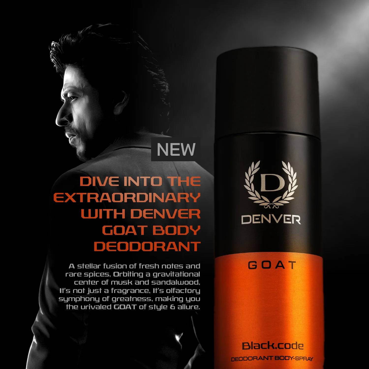 DENVER Black Code Goat Deodorant Spray - Image 5