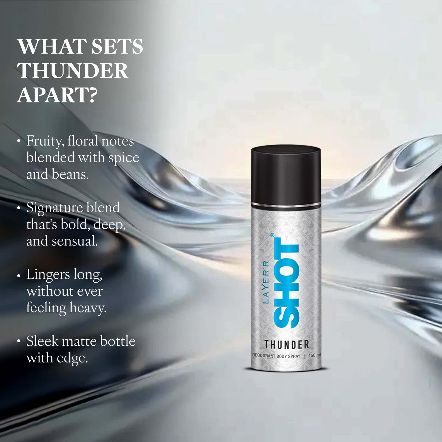 Image of LAYER'R SHOT Thunder Deodorant Spray - For Men
