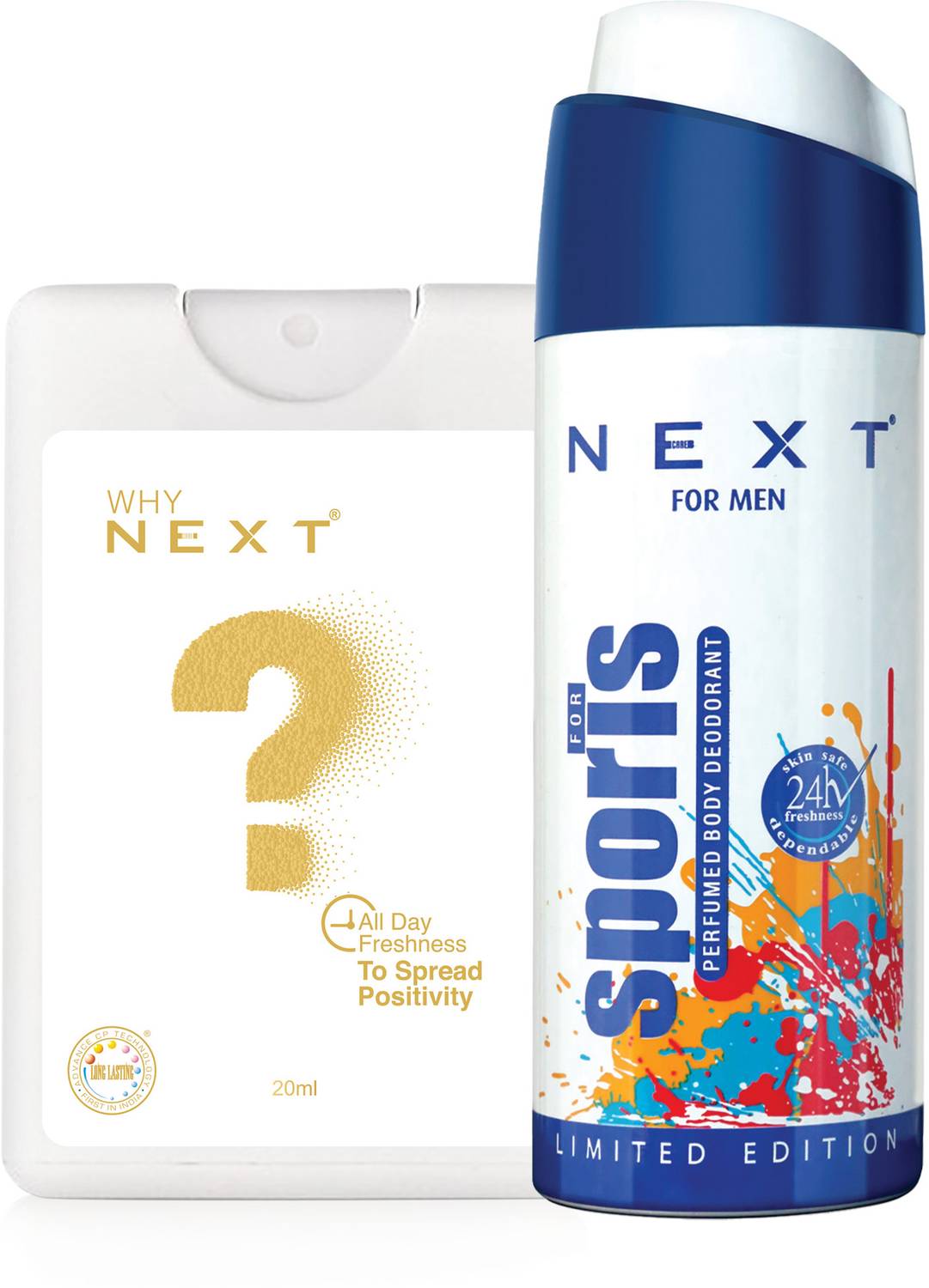 NEXT Sports Deo Spray and Why Pocket Perfume- 150ml+ 20ml Duo De