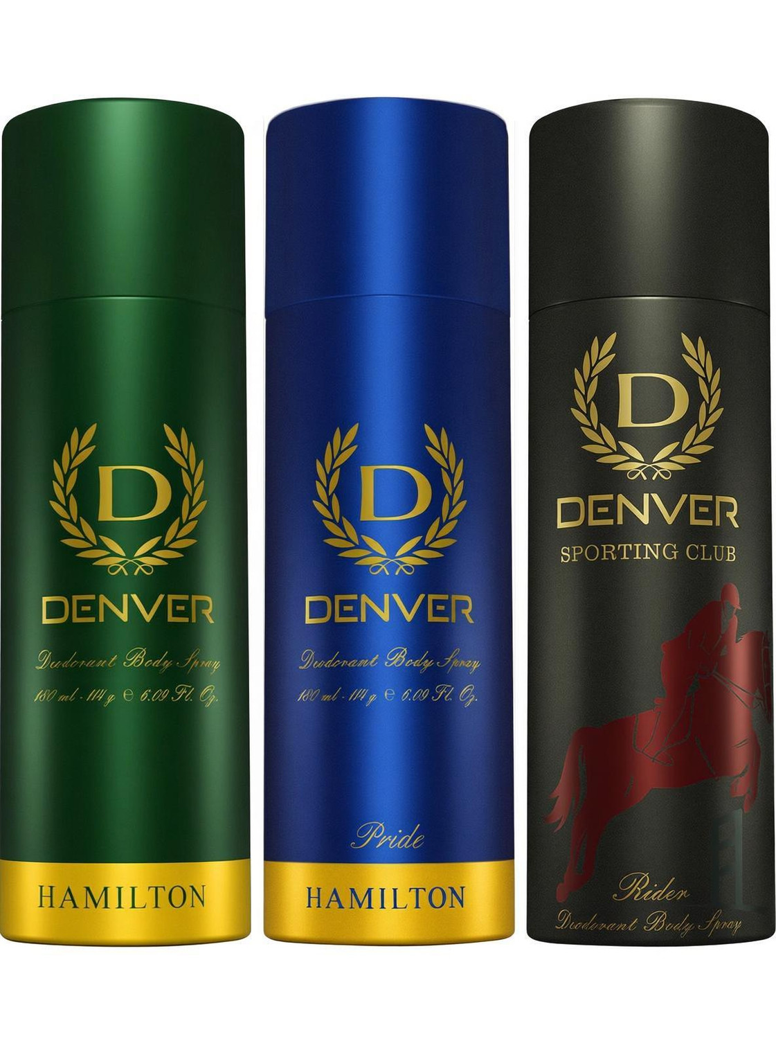 DENVER Hamilton,Sporting Club Rider & Pride Body Spray - For Men