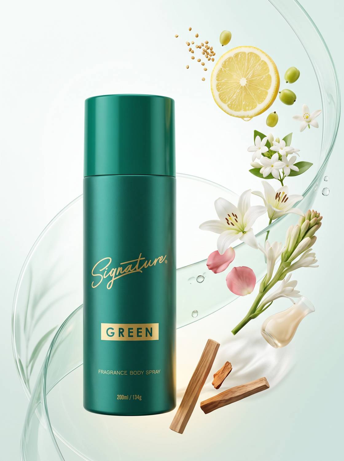 Signature Deodorant Body Spray - Green - Image 2