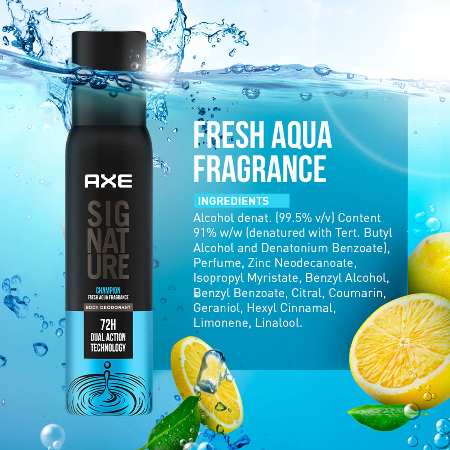 Image of AXE Signature ChampionDeodorant No Gas Body Perfume Deodorant Spray - For Men