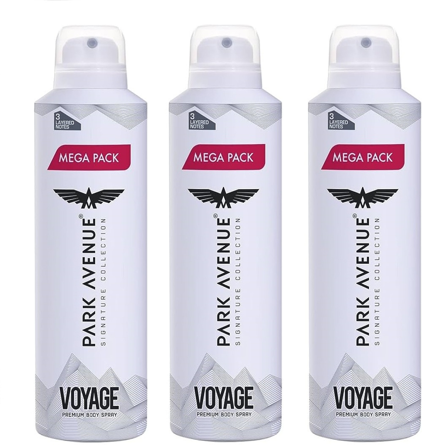 Image of PARK AVENUE Deo - Voyage 220 ml men Deoderante X 3 Deodorant Spray - For Men